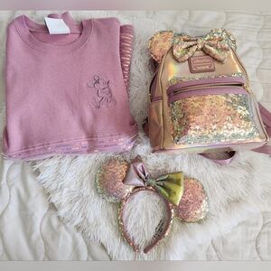 Disney Pink and Gold Srquins Bag Collection